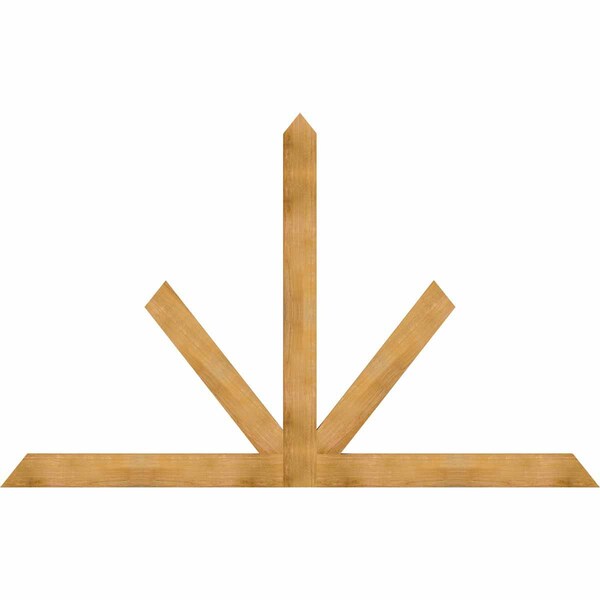 Ekena Millwork Saratoga Rough Sawn Timber Gable Bracket, Western Red Cedar, 108"W x 68"H x 2"D x 6"F, 15/12 Pitch GBW108X68X0206SAR00RWR - main